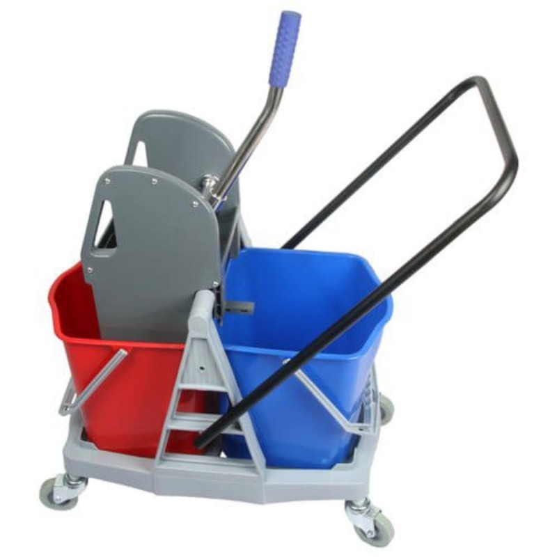 Plastic Double Bucket Wringer Trolley